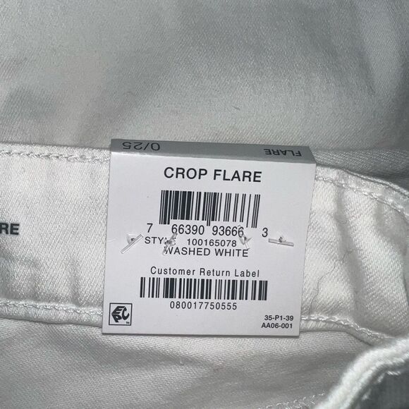 INC Women's Mid-Rise Ripped Kick Flare Jeans Washed White Size 0/25 NWT - Picture 6 of 7